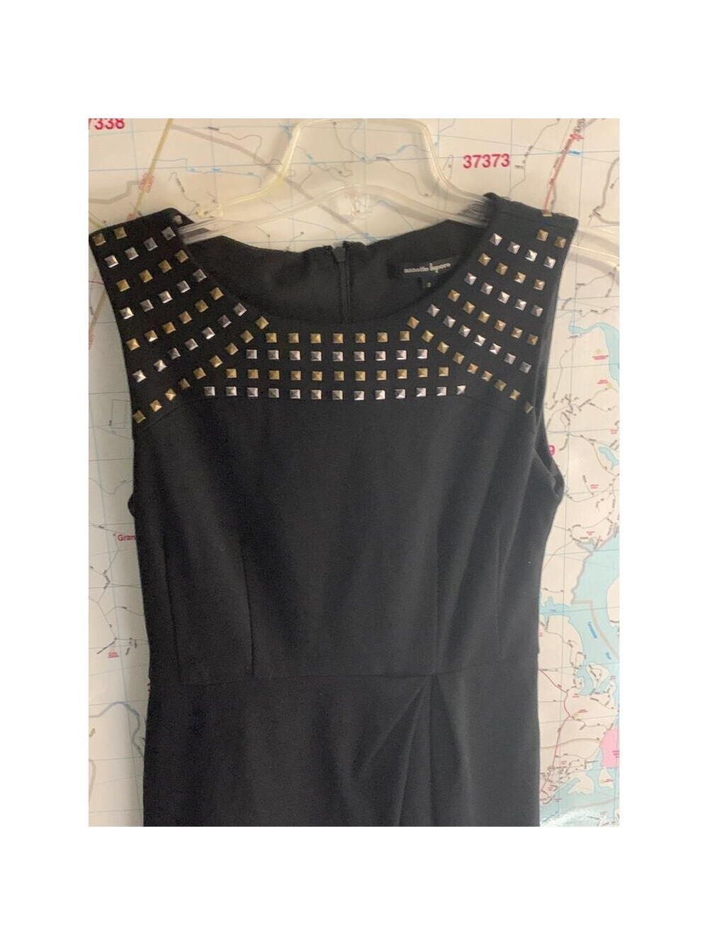 Nanette Lepore Black Caravan Sleeveless Studded Sheath Mini Dress Size 2 LBD - Picture 5 of 9